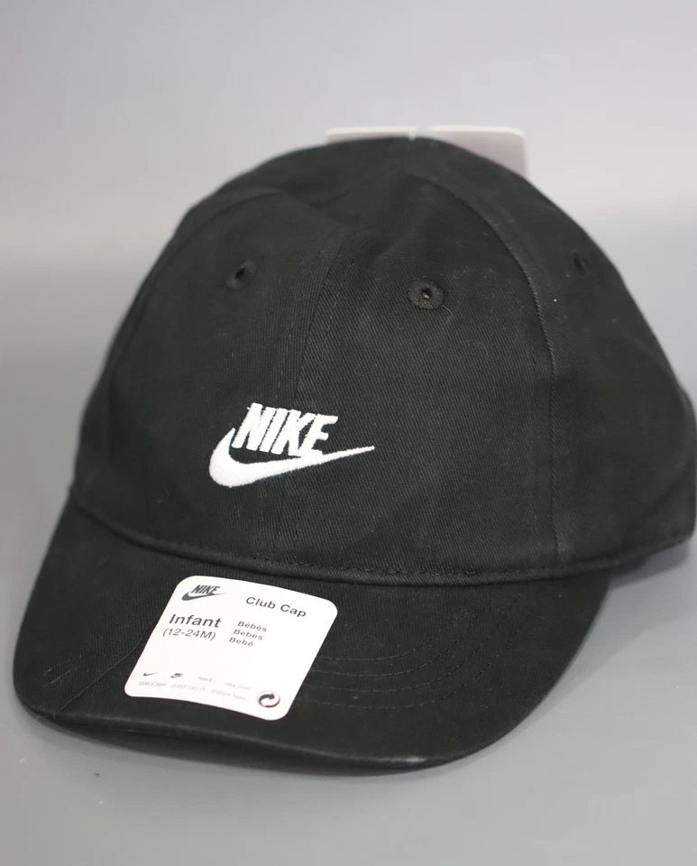 Бейсбольная кепка Nike для младенцев детей Swoosh с ремешком сзади черная размер: 12 24 месяца - Изображение 2 из 3