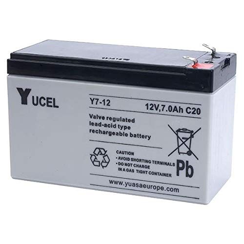Yucel 12V 7Ah Lead Acid Battery Y7-12 for Alarms & Electric Gates