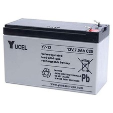 Yucel 12V 7Ah Lead Acid Battery Y7-12 for Alarms & Electric Gates