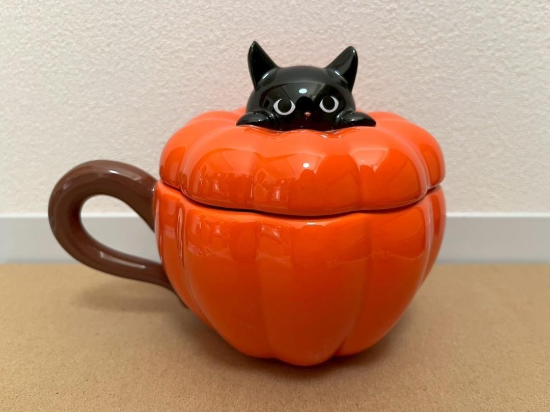 Starbucks Halloween 2021 Pumpkin Cat Mug with Lid 296ml From Japan New No Box