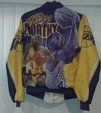 Chalk Line Los Angeles Lakers James Worthy NBA Jacket White Yellow Purple Size S