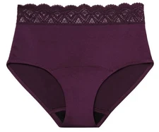 Thinx Hi-Waist Underwear XXL Light Absorbency Incontinence Panties 2X Blackberry