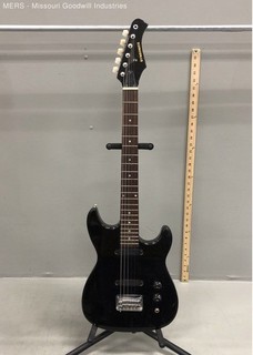 Synsonics 1980s Vintage Electric Guitar Black 6 String SS Pickup Configuration