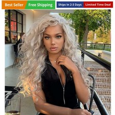 80s Big Curly Blonde Wigs for Women Long Curly Wig Natural Wave Hair Realisti...