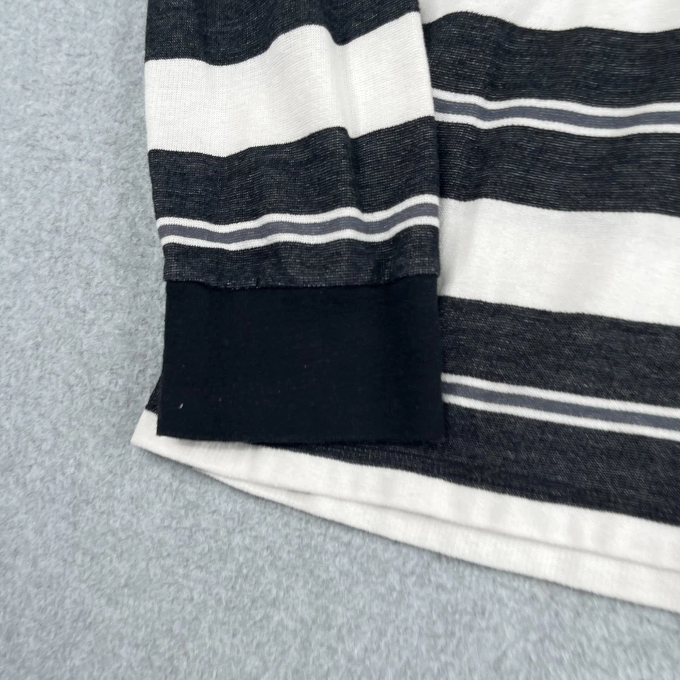 Sudadera con Capucha Hawk Grande Negra Blanca Rayas Manga Larga Pullover Para Hombre Foto 2 de 4