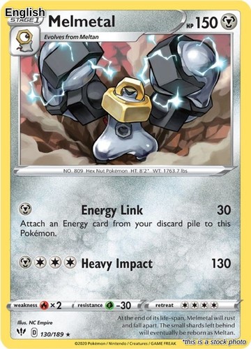 Melmetal SWSH03: Darkness Ablaze 130/189 Near Mint