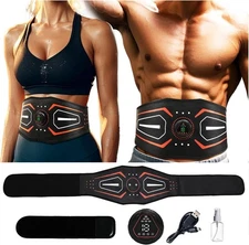 ABS Stimulator, Ab Machine, Abdominal Toning Belt Muscle Toner Fitness Black 