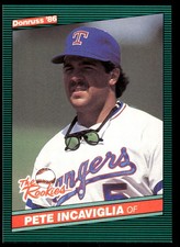 Pete Incaviglia 1986 Donruss The Rookies #23 Rangers MLB READ FREE SHIPPING