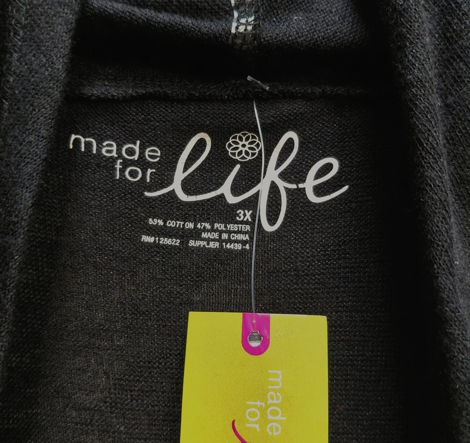 3X HECHO PARA LA VIDA NEGRO DRAPEADO ABIERTO DELANTERO FLY AWAY PUNTO CÁRDIGAN SUÉTER BOLSILLOS Foto 4 de 4