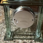 Danbury Clear Glass & Metal Rectangular Desk Clock, Analog Quartz Roman Numerals — photo 2