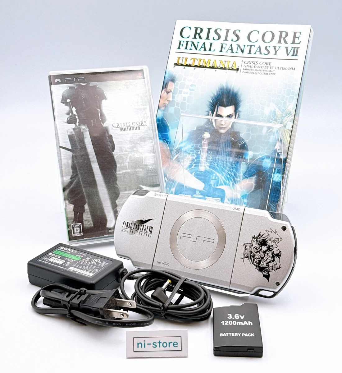 Sony PSP-2000 Crisis Core Final Fantasy FF Ⅶ 7 10th Limited