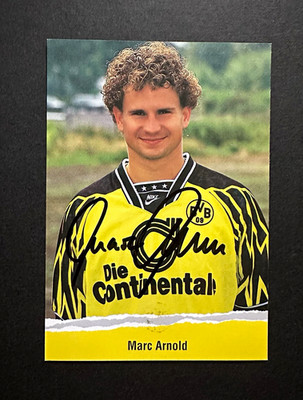 Borussia Dortmund BVB Autogrammkarte Marc Arnold Kronen AK signiert 1994/95