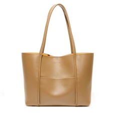 Women  s Genuine Cowhide Leather Shoulder Tote Bag   Large Capacity Work Casual