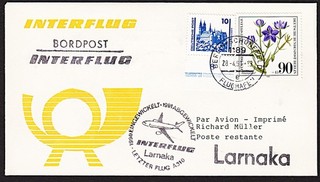 ✈INTERFLUG 1991 "Berlin Larnaka" Letzter Flug A 310 !! BORDPOST