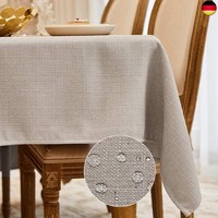 Tischdecke Leinen Hochwertig Abwaschbar Tischtuch Pflegeleichte Leinenoptik