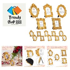 15 Pcs Mini Picture Vintage Frames Tiny Antique Photo Baroque Ornate Resin Ov...