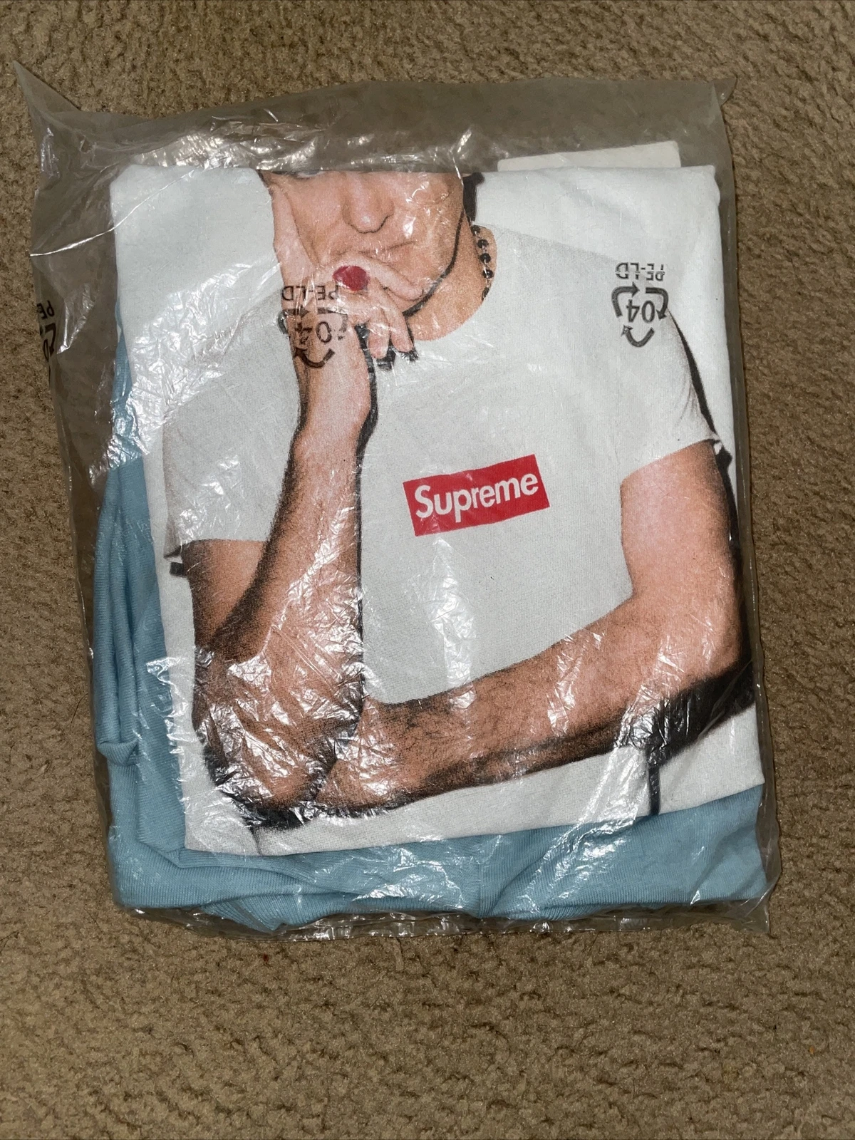 T shirt Supreme Morrissey SS16 boîte logo Tyson Raekwon Neil Mafia Lou Nas Mane Motion
