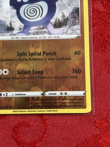 Poliwrath 085/196 - Lost Origin - Reverse Holo - Rare - Pokémon - Pull to Sleeve - Picture 5 of 7