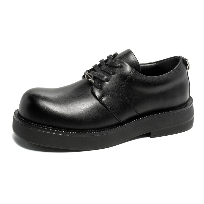 Men's Faux Leather Dress Shoes Lace Up Formal Round Toe Business Britain  Casual | eBay