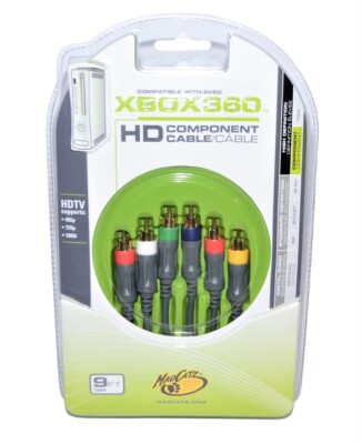 HD Component Cable AVEC XBOX 360 Compatible 9 Ft Audio Video Mad Catz