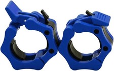 Barbell Clamps 2 inch, Heavy Duty Exercise Collars 2" Quick Release Pair BLUE