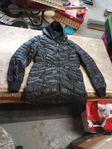 XOXO Women's Hooded Fill Zipper Puffer 