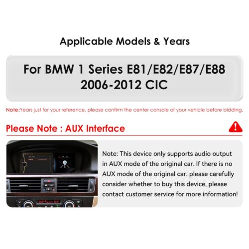 10.25" Android 13 CarPlay Car Stereo Radio GPS For BMW 1 Series E81 E82 E87 E88 - Picture 3 of 6