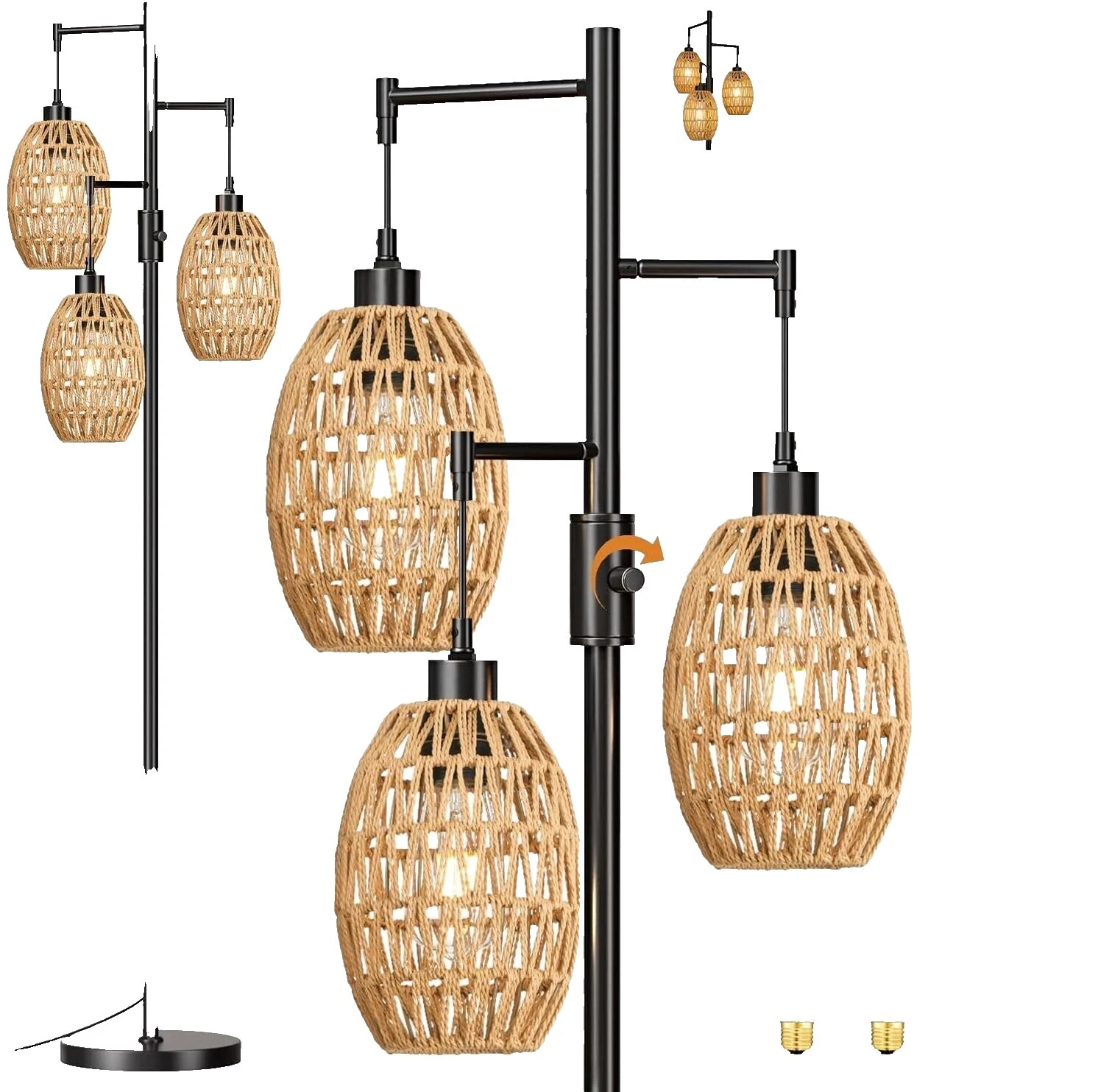 Wicker Rustic/Primitive Lamps