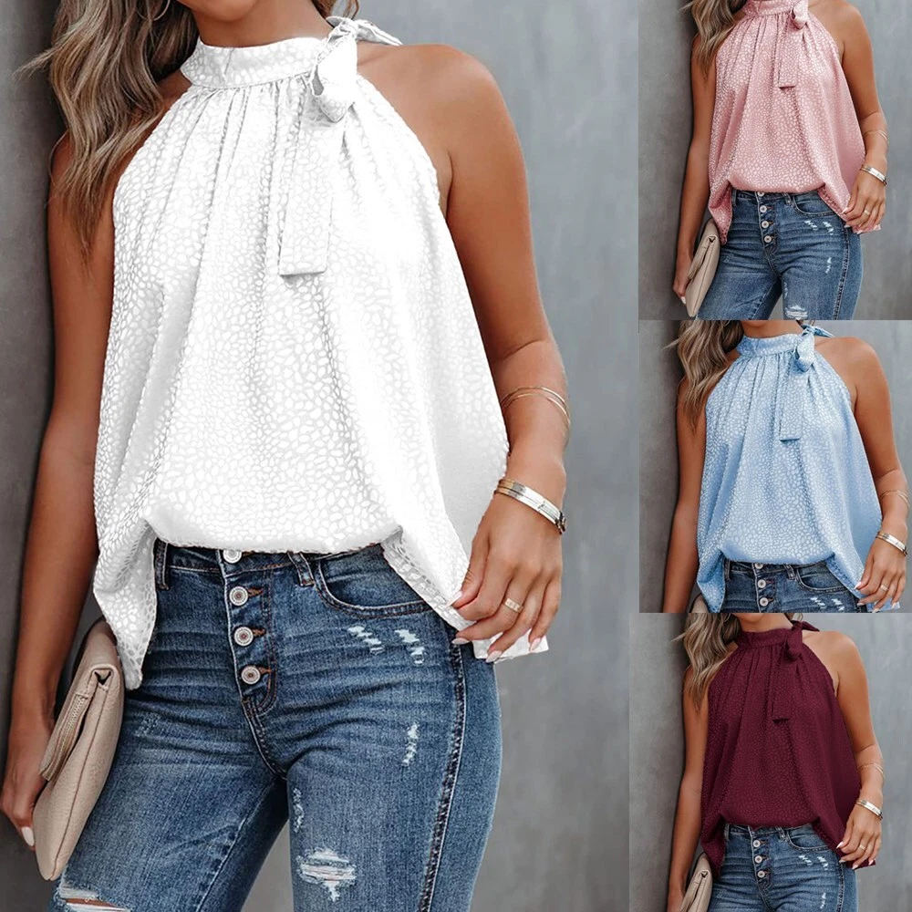 Sleeveless high shop neck blouse
