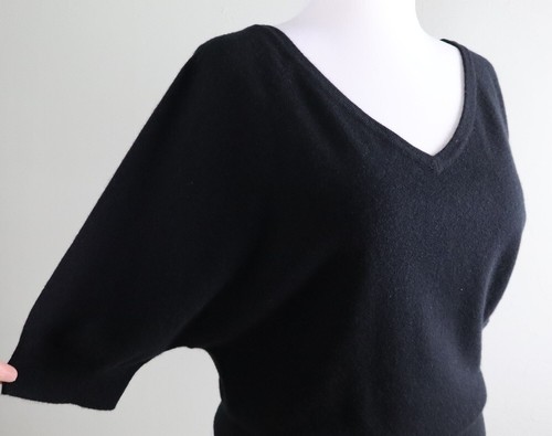 MICHAEL KORS COLLECTION $690 Soft Knit Cashmere Dolman Sleeve Top Size Large - Picture 3 of 6