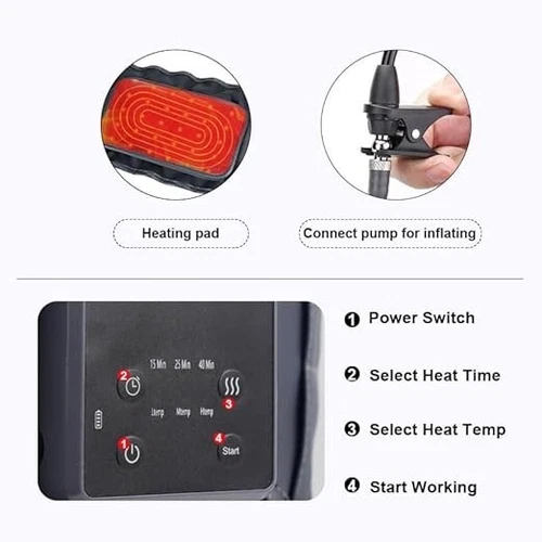 Cordless Heated Lumbar Decompression Belt for Lower Back Pain, Back Traction - Picture 5 of 7