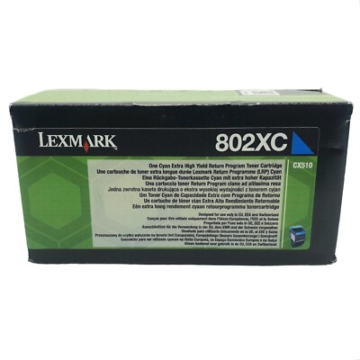 Lexmark 802XC Cyan Tonerkassette extra hohe Kapazität 80C2XC0 Original Original