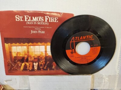 JOHN PARR 7'' 45 RPM ''St. Elmo's Fire'' & ''One Love'' with Picture Sleeve VG cond.