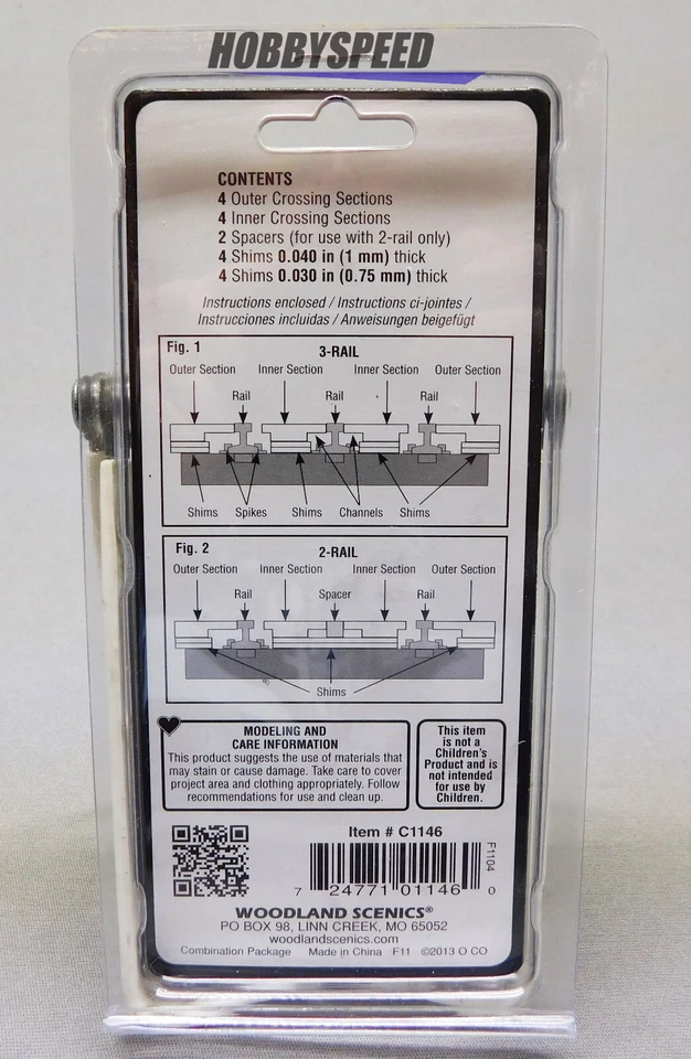 WOODLAND SCENICS STEEL PLATE GRADE CROSSING O GAUGE railroad scenery WDS1146 NEW - Image 2 of 3