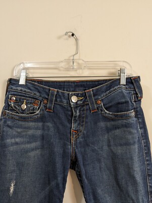 True Religion Jeans Womens 28 Joey Twisted Seam Flap Pocket