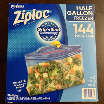 1 2 gallon ziploc bags freezer