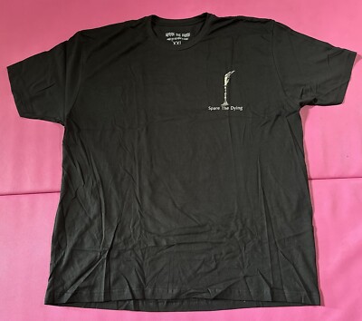 House Party Distro Shirt ''Spare The Dying'' - Men's XXL, Black, New