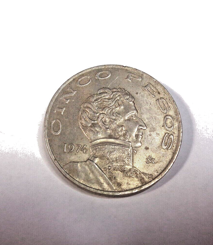 1974 Mexico 5 Pesos Coin
