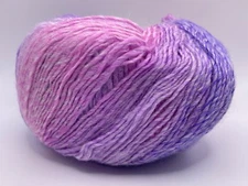 Roseto DK #63453 Pinks Purples Ice Yarn Soft Wool Acrylic Blend 50gr 218yd