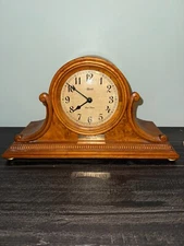 Hermle Scottsville Light Oak Tambour Style Mantel Clock