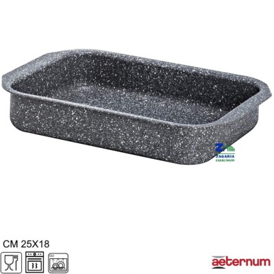 TrAdE Shop Traesio - Rostiera Teglia Lasagnera Antiaderente Antigraffio No Pfoa 25-30-35 Cm Con Maniglie - -35 cm