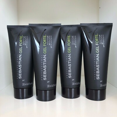Sebastian Gel Forte Strong Hold Gel   Set of 4   6.8 oz each   new fresh