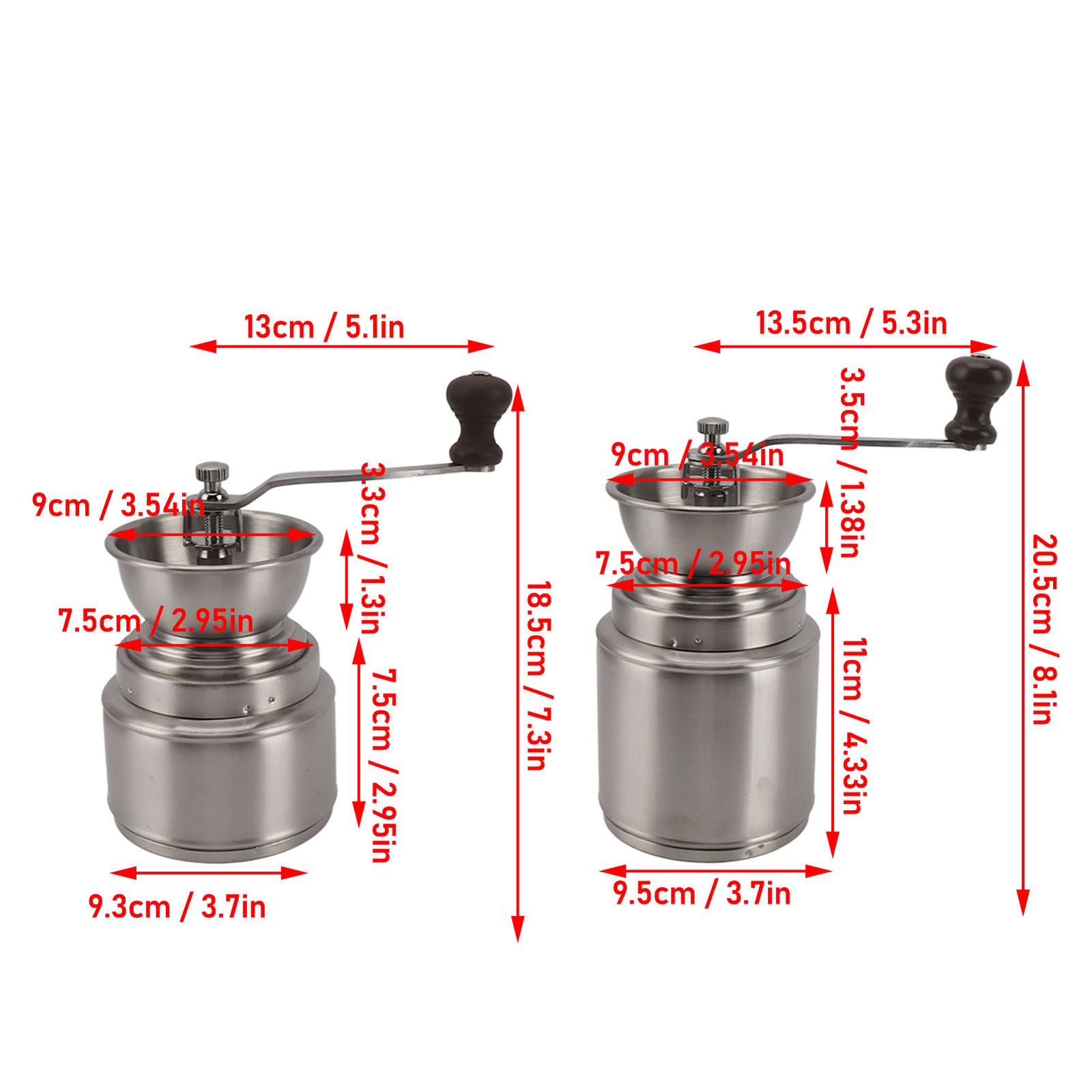 (11)Hand Crank Coffee Grinder Manual Coffee Grinder Easy To Clean