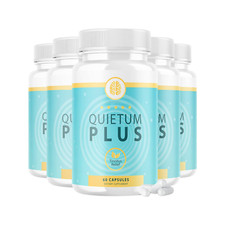 5-Pack Quietum Plus Tinnitus Relief Supplement Reduce Ear Ringing 300 Capsules 