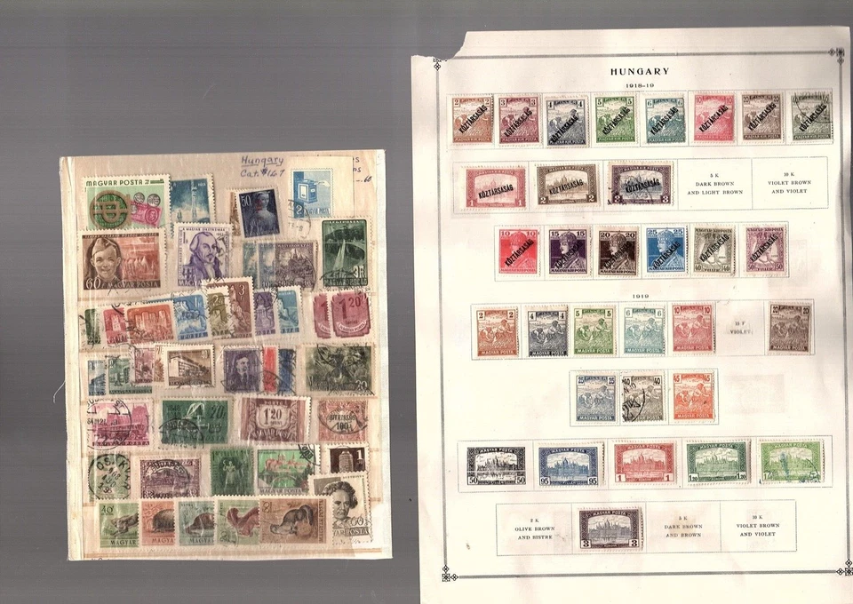 Selos da Hungria 1800 a 1960 mh usados páginas de álbuns OVERPRINT 1700+ selos (MB28 - Imagem 2 de 4