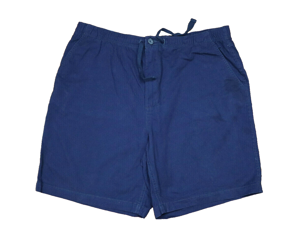 MEN'S DARK BLUE NAVY KHAKI SHORTS OCEAN COATS DRAWSTRING SIZE L 8