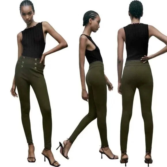 Olive High Rise Legging - sosorella