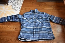 *coat* Dark Blue Line Pattern Jacket Size 2xl