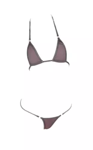 Women's Extreme Sexy Hot Silk Micro Bikinis Set, G-string Mini Thong Swimwear - Picture 16 of 35