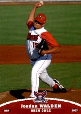 2007 Orem Owlz Grandstand #34 Jordan Walden Mansfield Texas TX Baseball Card
